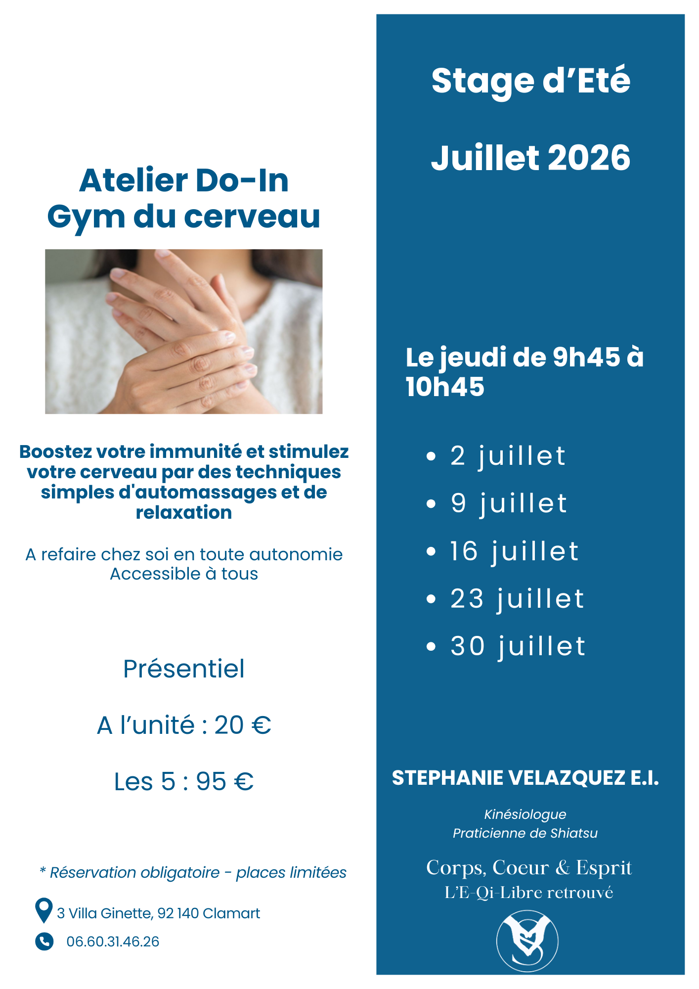 Stage d'Eté Do In Juillet